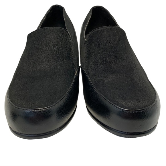 Catherines Black Slip On Loafer Heels- Size 12 W - Picture 4 of 13